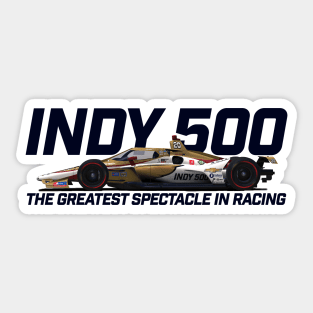 Indy Greatest Spectacle (blue text) Sticker